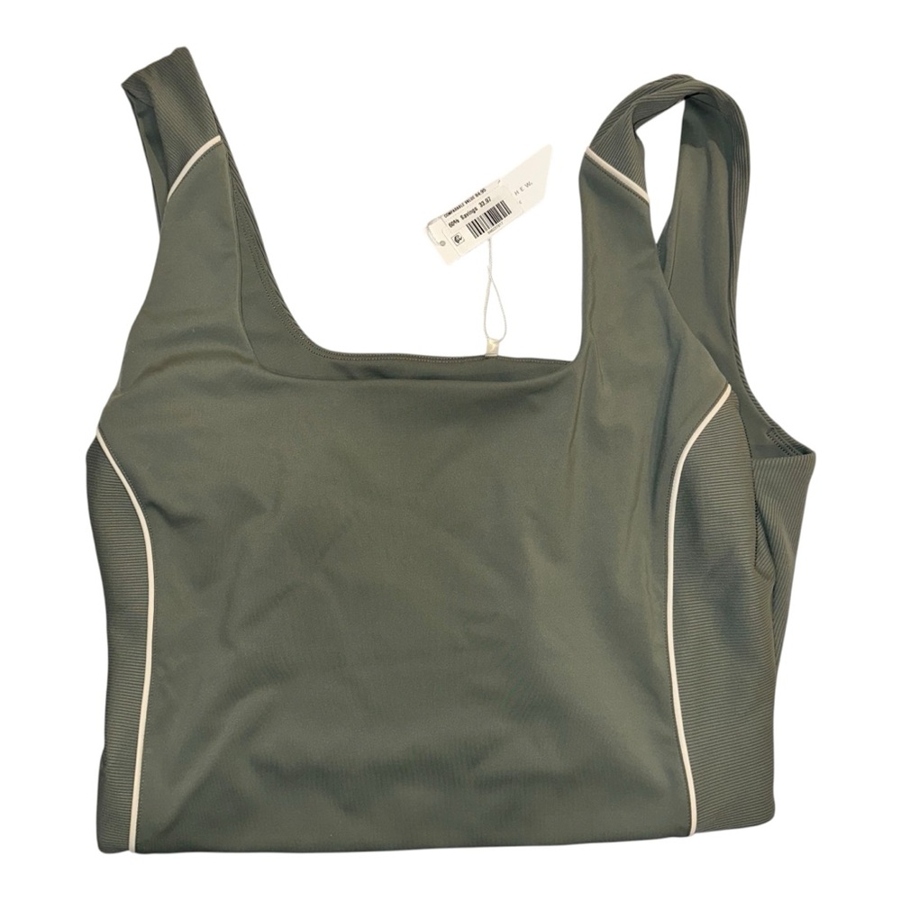 NWT TRAVIS MATHEW Cropped Sports Tank in Agave Green Ribbed Back - XL